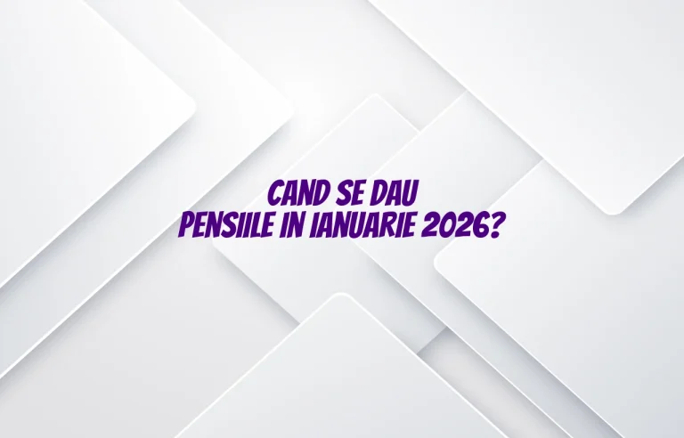 cand se dau pensiile in ianuarie 2026