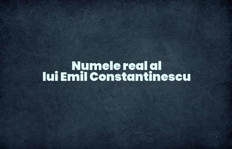 numele real al lui emil constantinescu